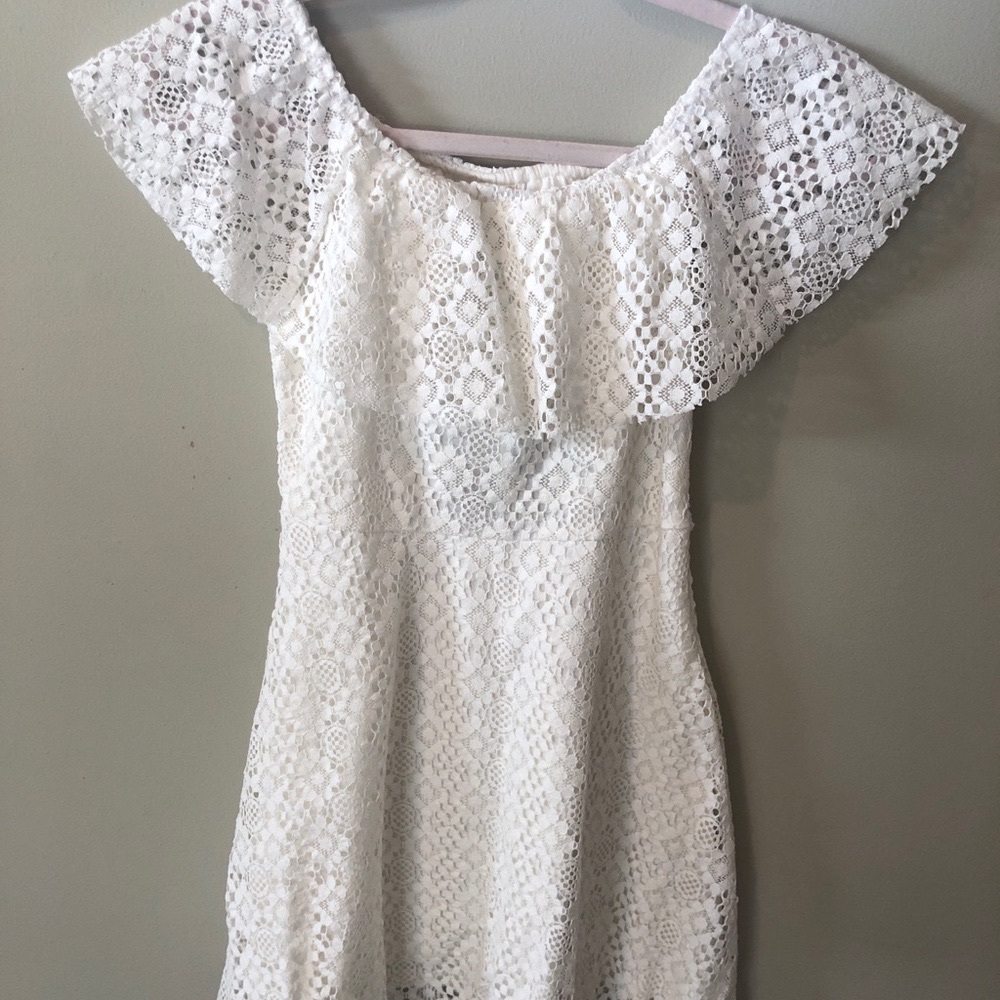 Girls off the shoulder lace dress